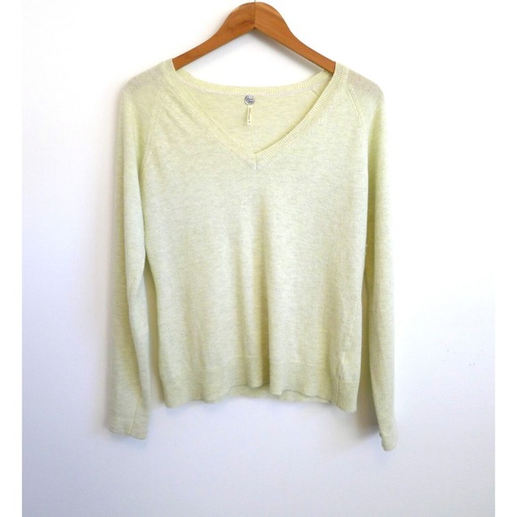 MARGARET O'LEARY Cashmere Blend V-Neck Sweater Top Anthropologie M $298 - Picture 1 of 7